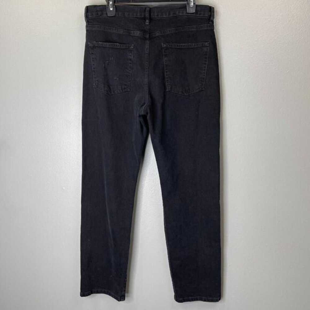Free People Bren Boyfriend Jeans Womens 30 Black Magic High Rise Straight Leg - Picture 4 of 10